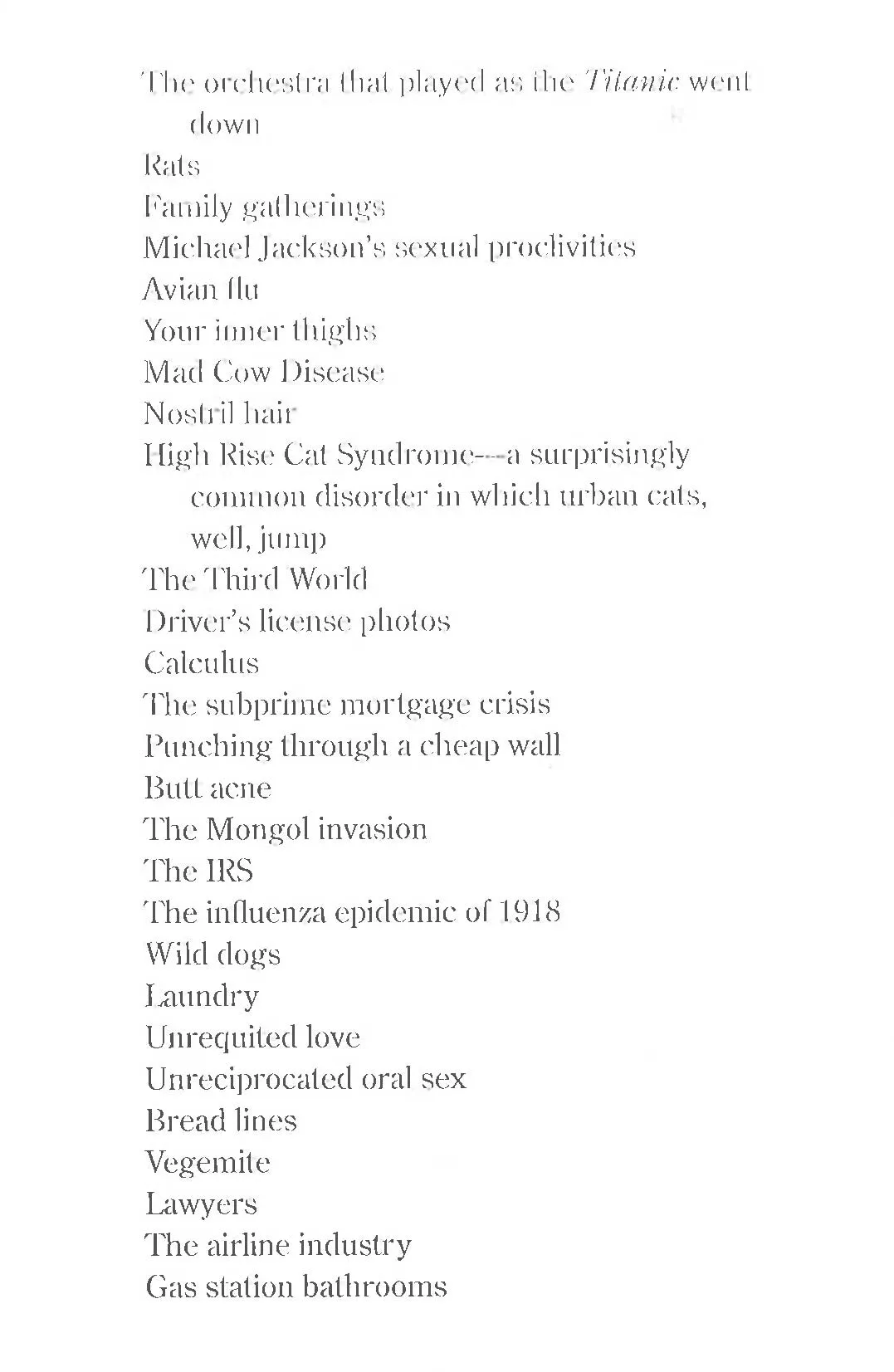 11,002 Things To Be Miserable About: The Satirical Not-So-Happy Book