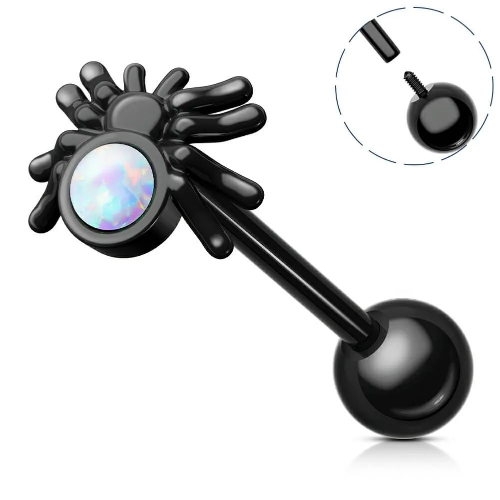 14G Spider Internally Threaded Tongue Barbell Rings