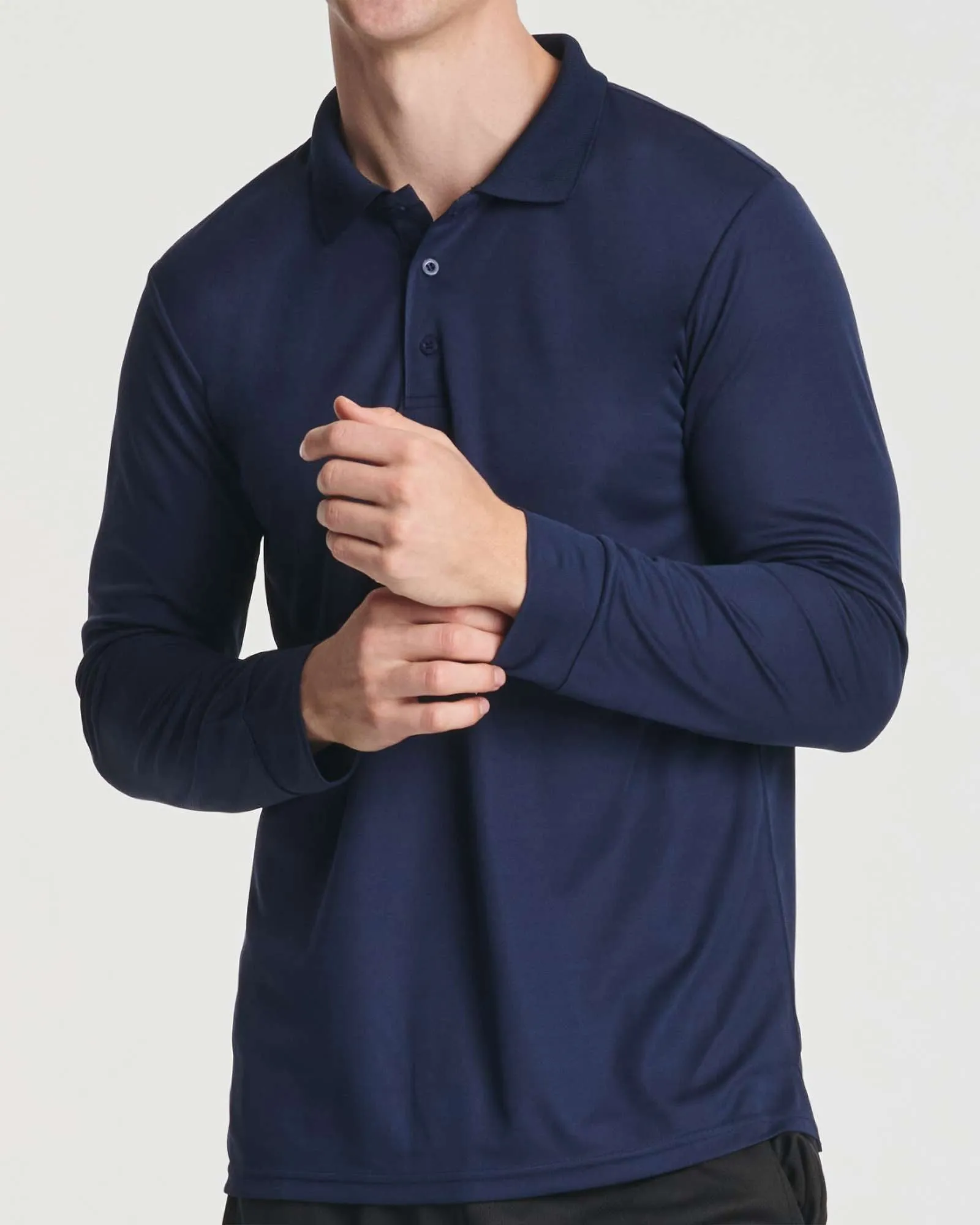 3 Pack: Mens Active Performance Polo Shirt
