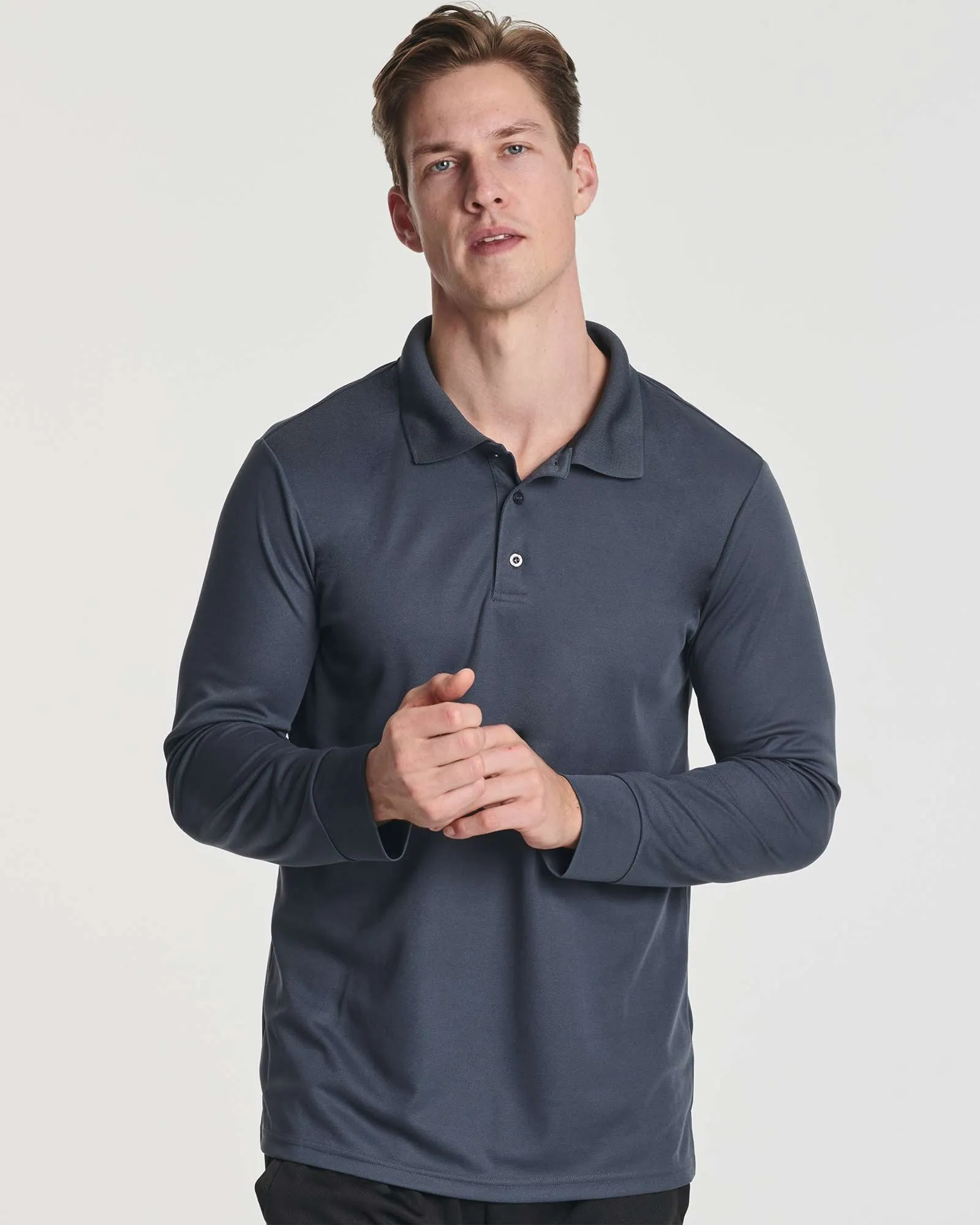 3 Pack: Mens Active Performance Polo Shirt