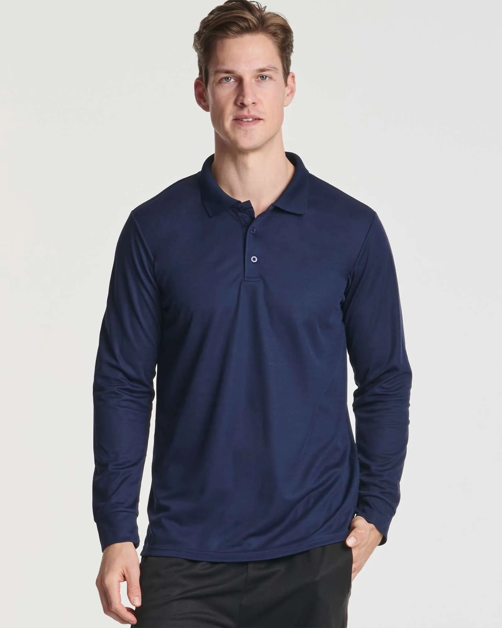 3 Pack: Mens Active Performance Polo Shirt