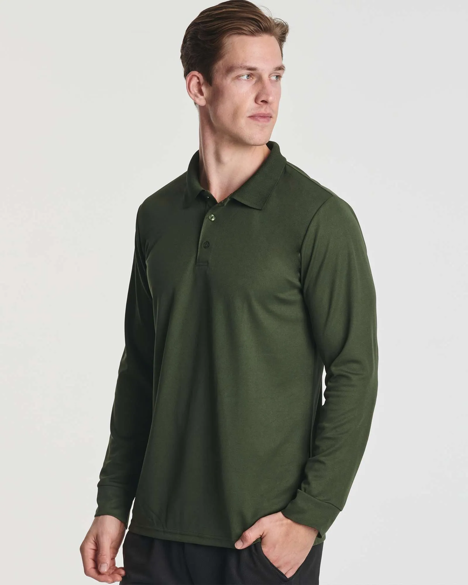 3 Pack: Mens Active Performance Polo Shirt