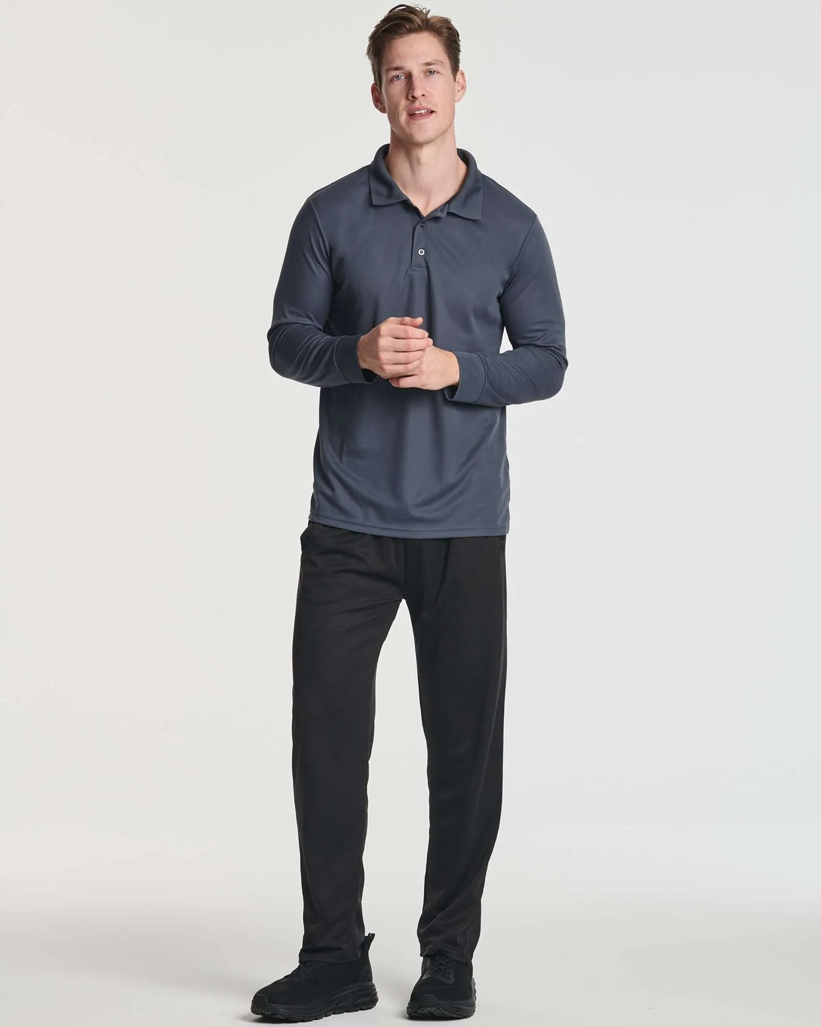 3 Pack: Mens Active Performance Polo Shirt
