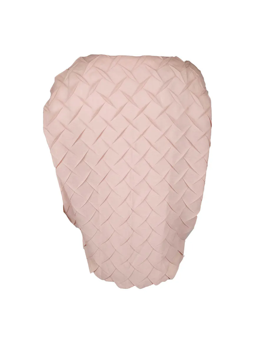 7240008 Hand-Pressed Plaid Round Neck Top *Pink