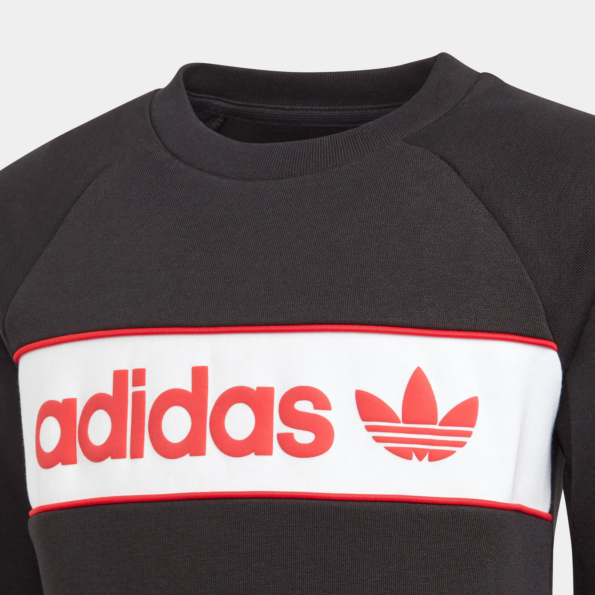 adidas Originals Junior Boys' NY Crewneck Set Black / Better Scarlet