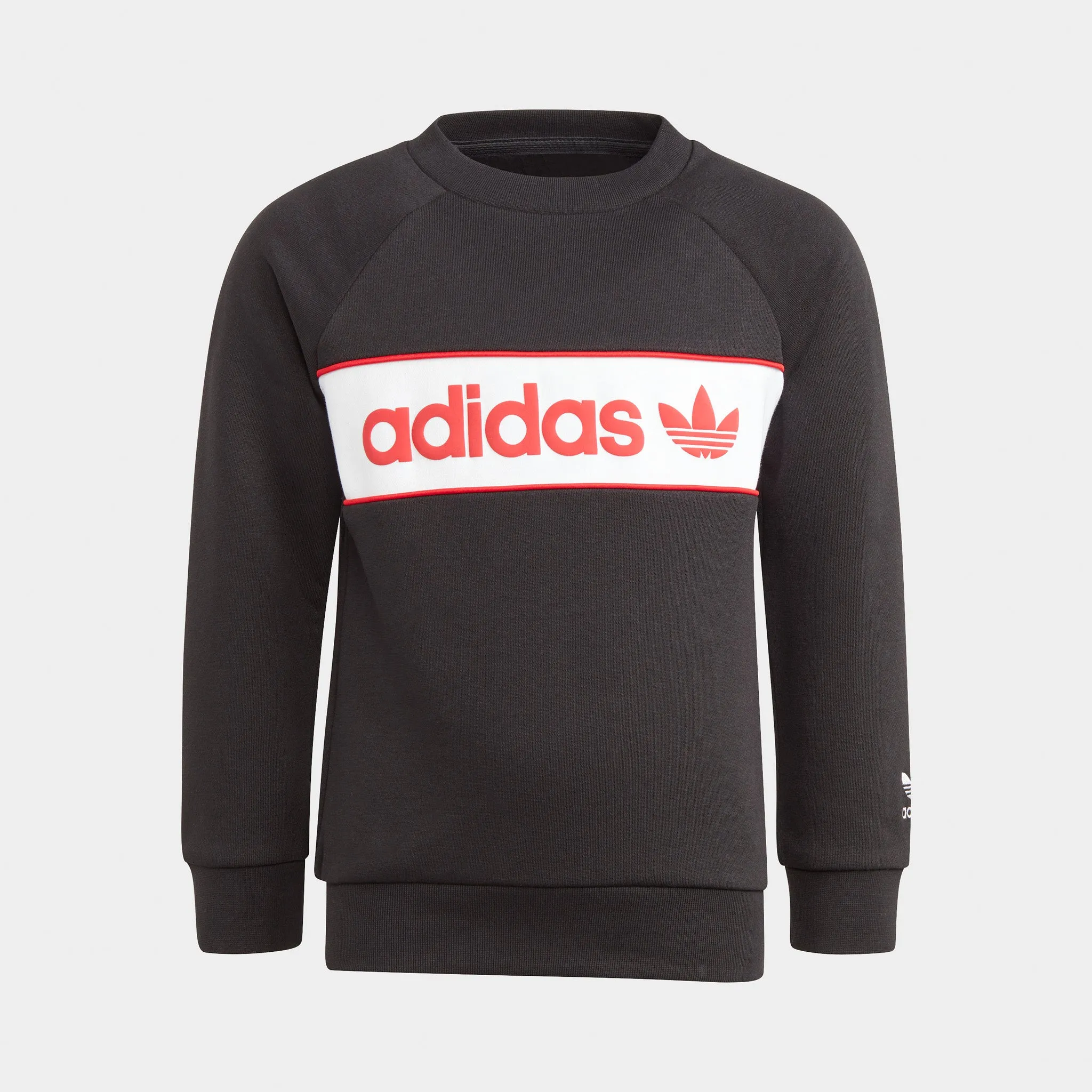 adidas Originals Junior Boys' NY Crewneck Set Black / Better Scarlet