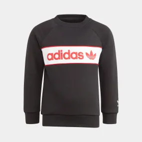 adidas Originals Junior Boys' NY Crewneck Set Black / Better Scarlet
