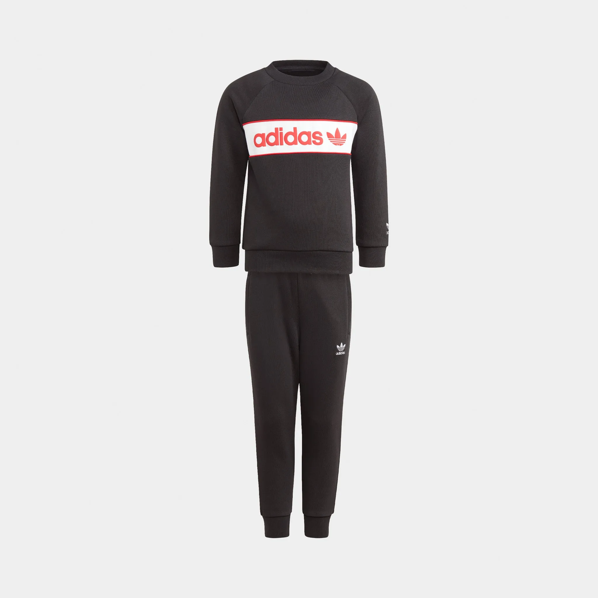 adidas Originals Junior Boys' NY Crewneck Set Black / Better Scarlet
