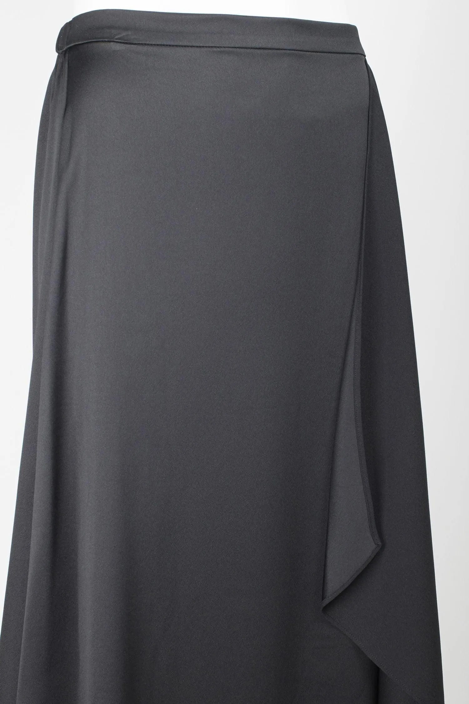 Adrianna Papell AP1E208838 Mid Waist Slit Formal Draped Crepe Skirt