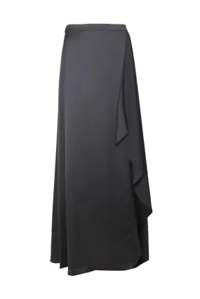 Adrianna Papell AP1E208838 Mid Waist Slit Formal Draped Crepe Skirt