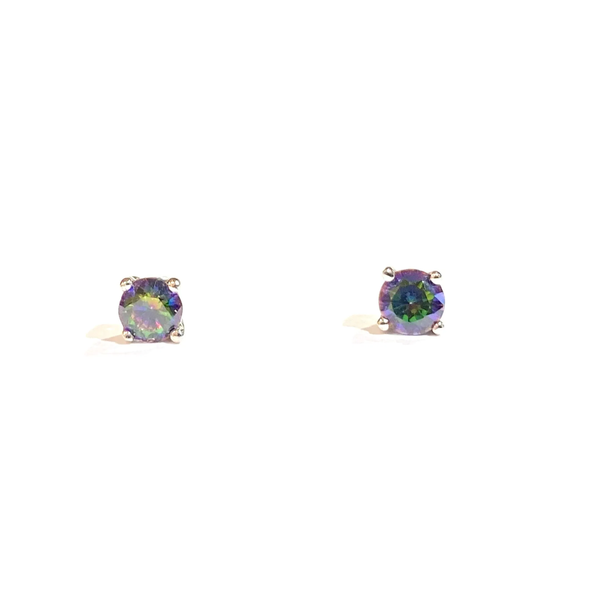 Amy Round Birthstone 4mm Studs