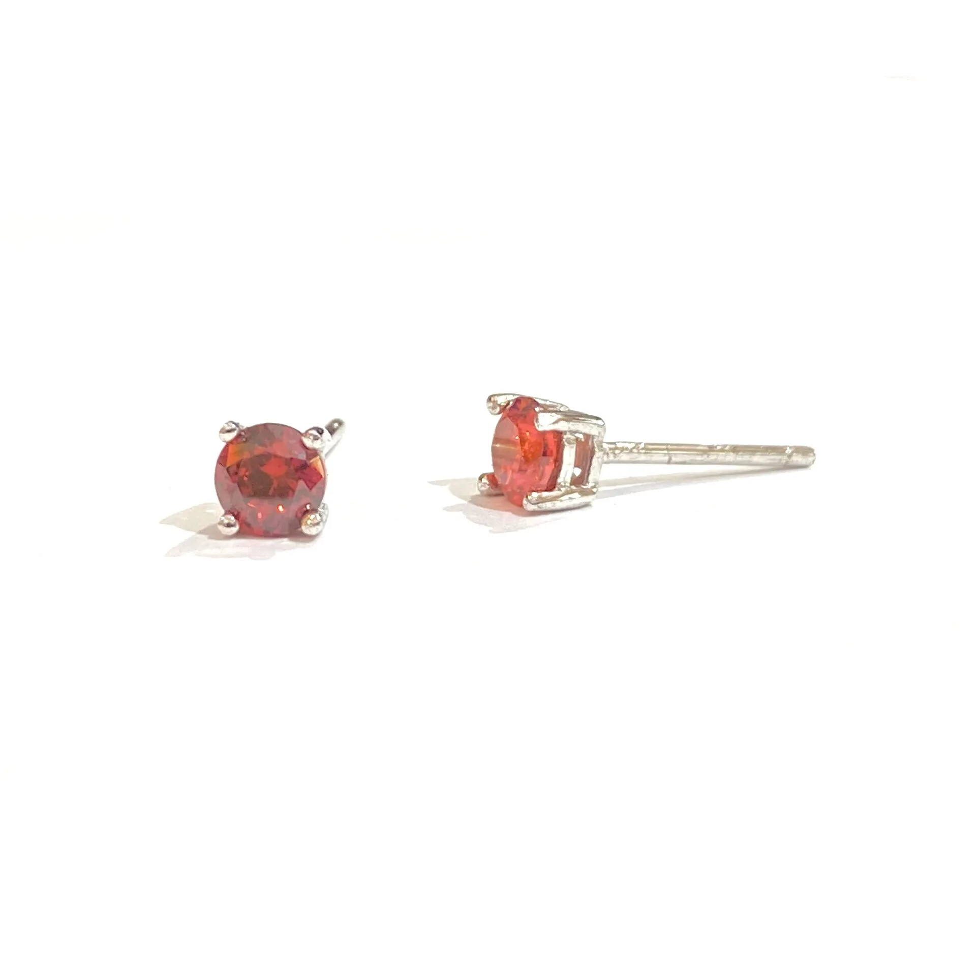 Amy Round Birthstone 4mm Studs