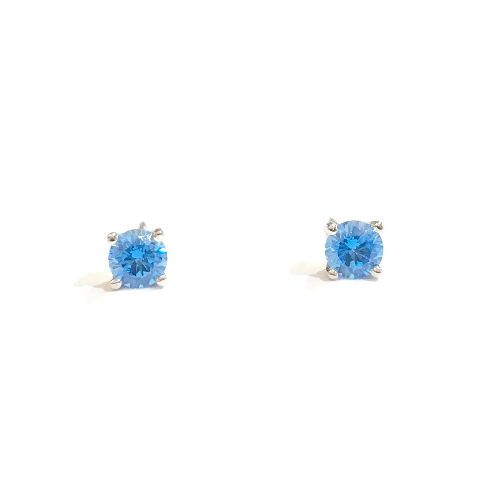 Amy Round Birthstone 4mm Studs