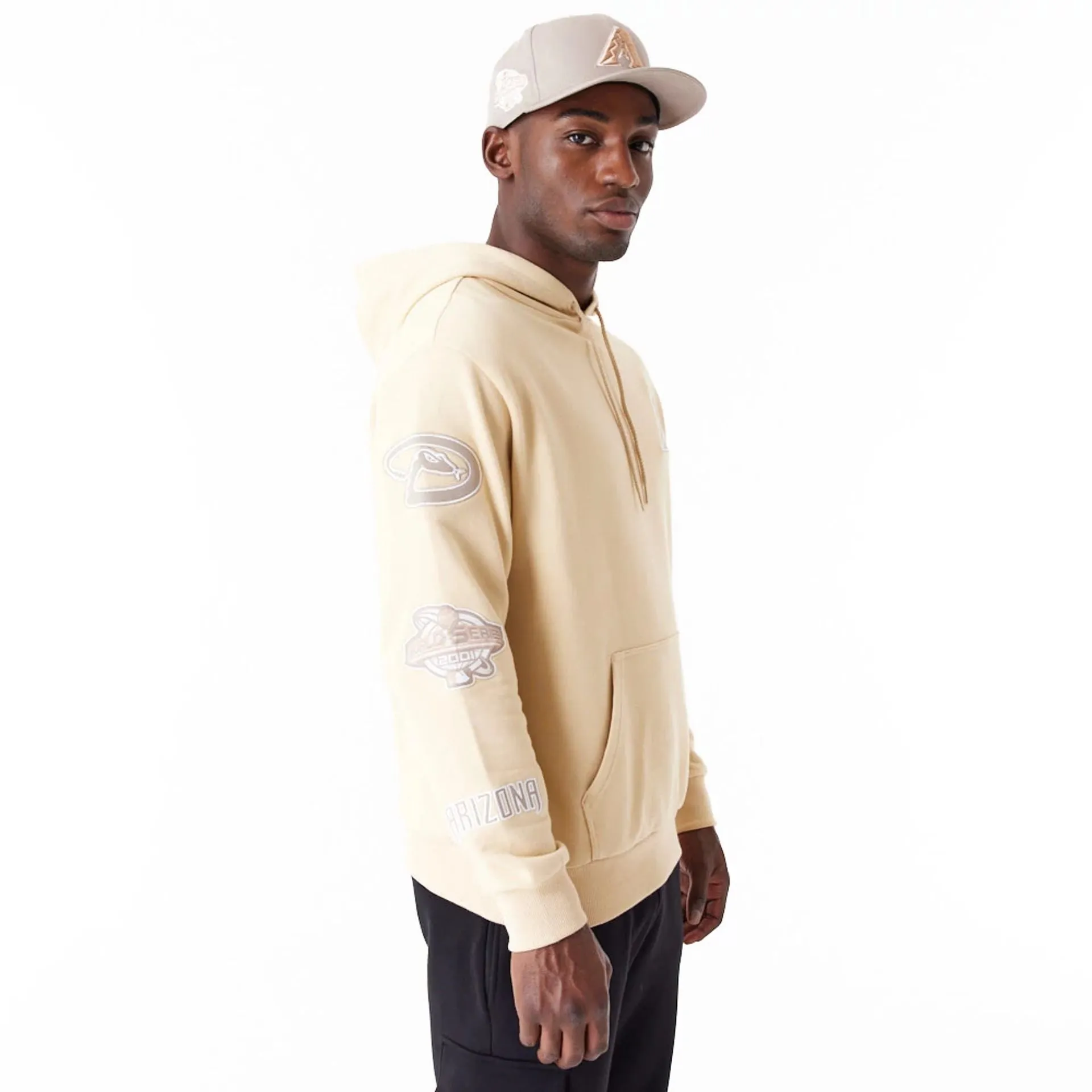Arizona Diamondbacks MLB World Series Light Beige Oversized Pullover Hoodie