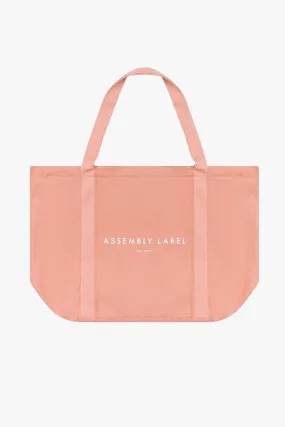 Assembly Label Linen Coral Tote Bag