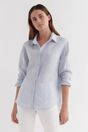 Assembly Label - Xander Linen Shirt - Sky Chambray