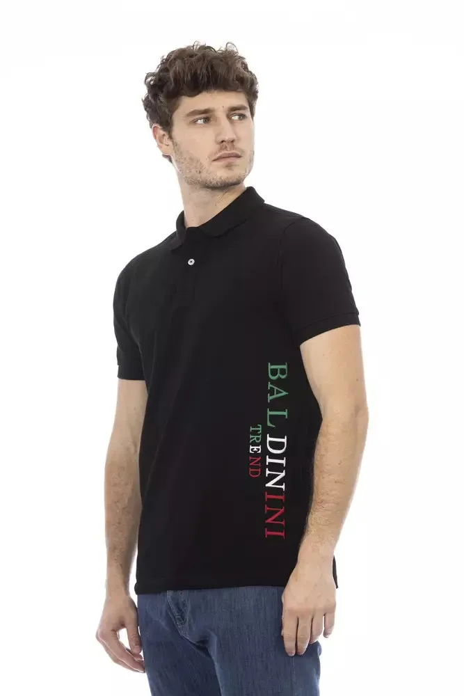 Baldinini Trend Black Cotton Men Polo Men's Shirt