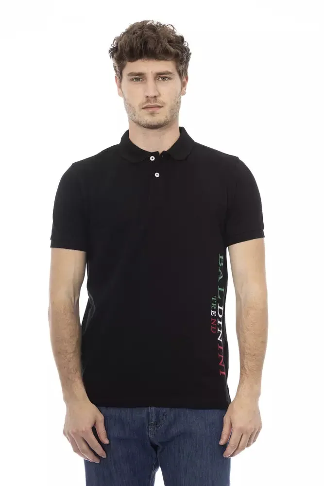 Baldinini Trend Black Cotton Men Polo Men's Shirt