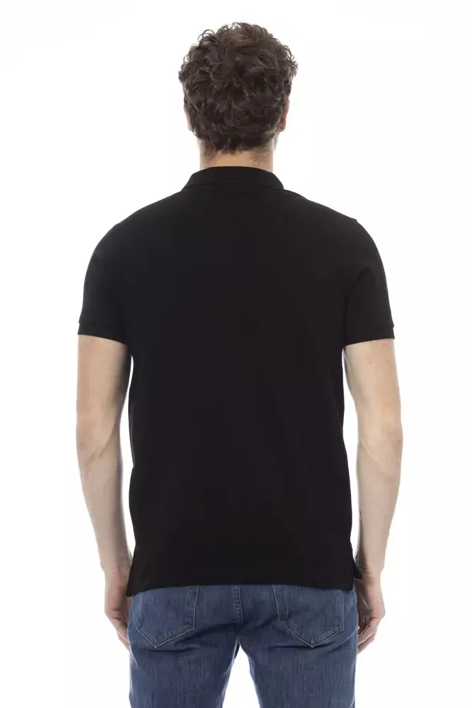 Baldinini Trend Black Cotton Men Polo Men's Shirt