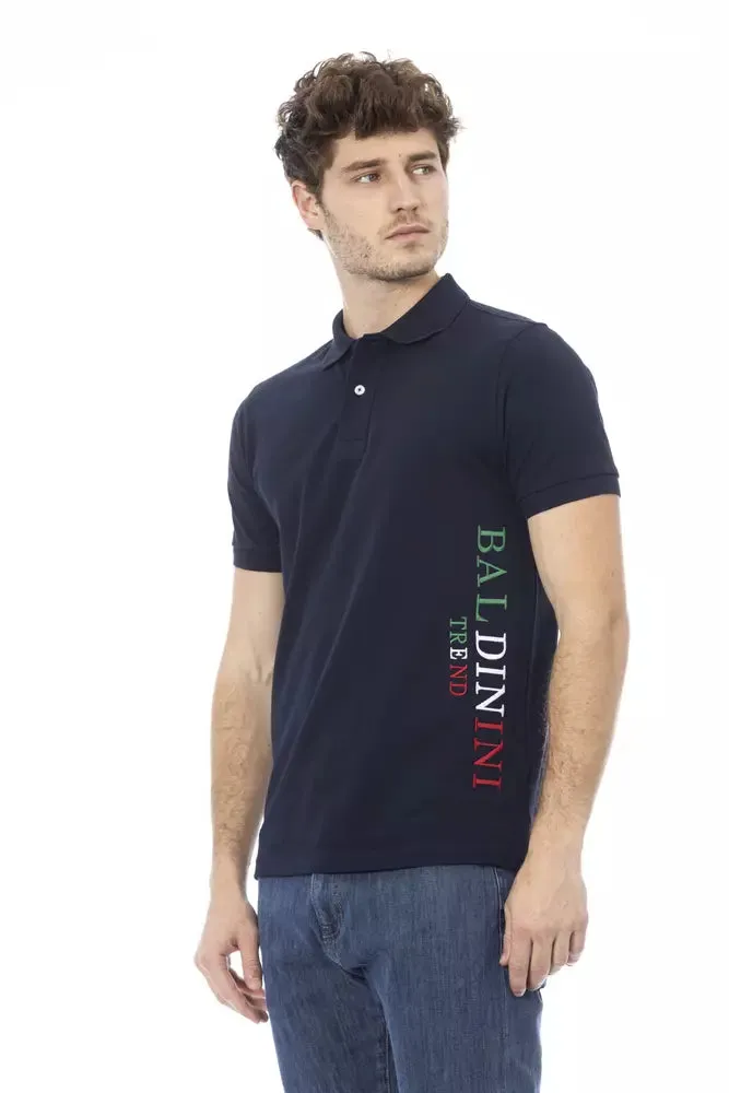 Baldinini Trend Blue Cotton Men Men's Polo