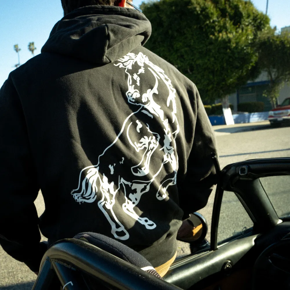 Big Buff Horse Heavyweight Hoodie - Black