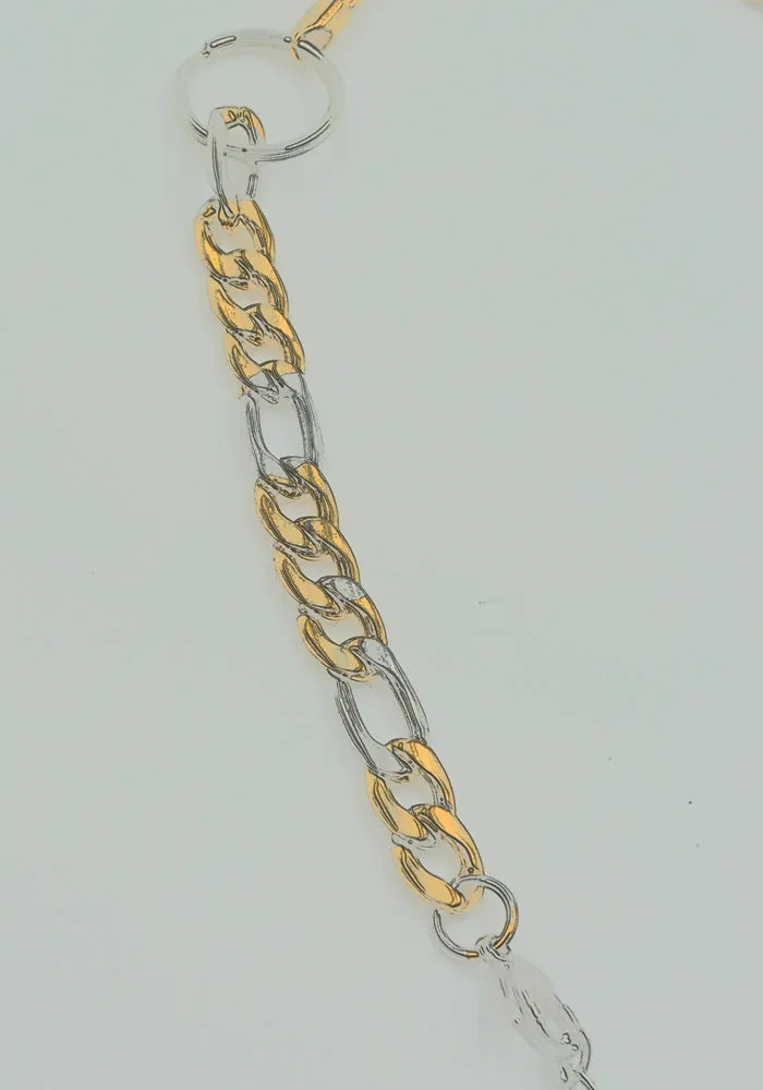 BLESS Nº 78 Z03 MATERIALMIX NECKLACE WATCH w/BLUE RHINESTONE (New season)