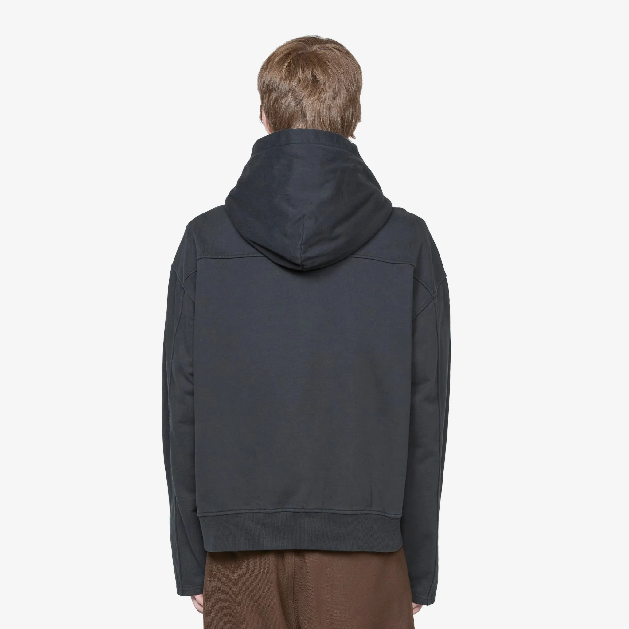 Bomber Zip Hood Black