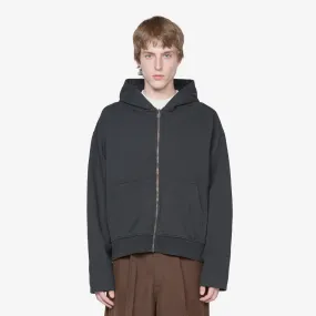 Bomber Zip Hood Black