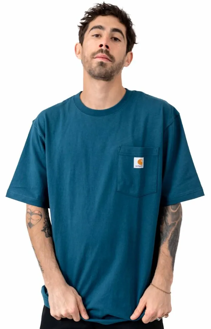 Carhartt K87 Workwear Pocket T-Shirt Stream Blue