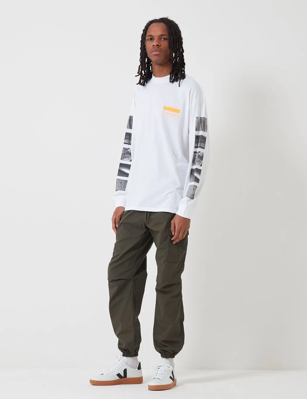 Carhartt-WIP Stack Long Sleeve T-Shirt - White