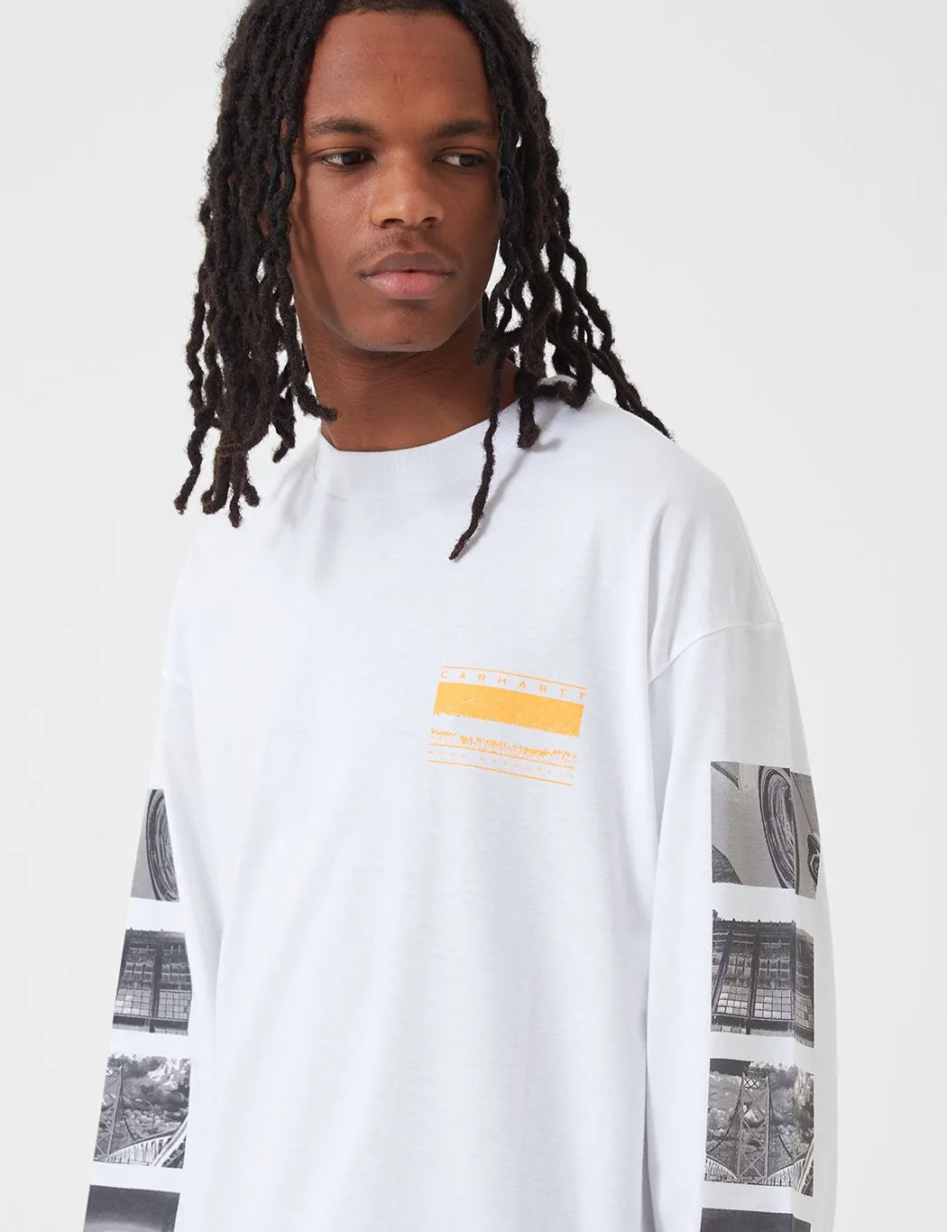 Carhartt-WIP Stack Long Sleeve T-Shirt - White