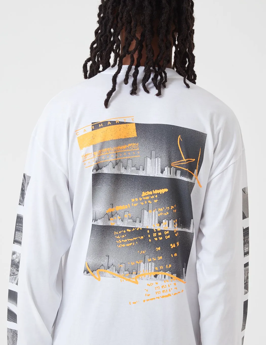 Carhartt-WIP Stack Long Sleeve T-Shirt - White