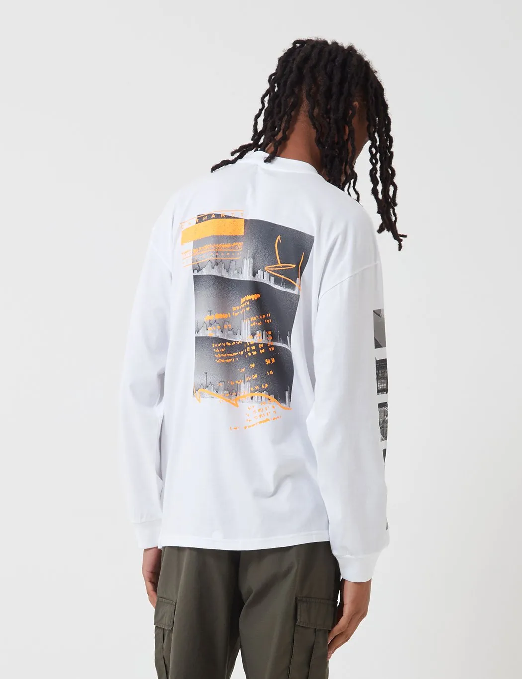 Carhartt-WIP Stack Long Sleeve T-Shirt - White