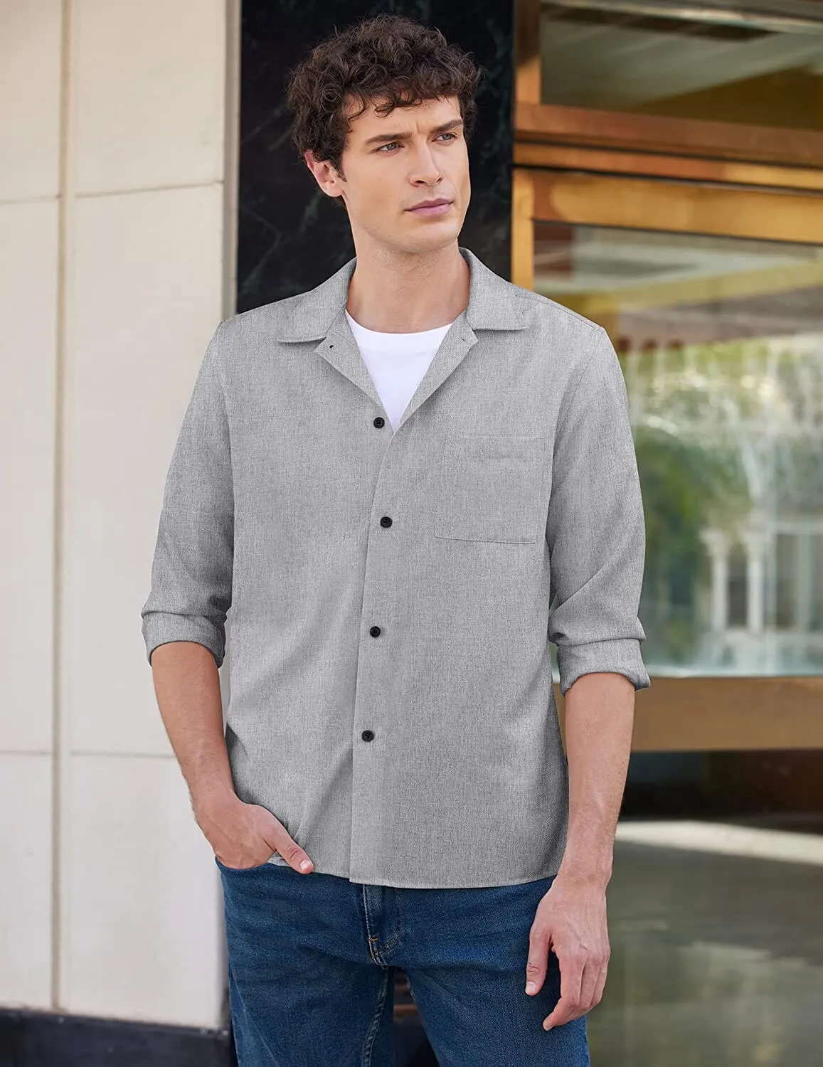 Casual Button Down Long Sleeve Shirt (US Only)