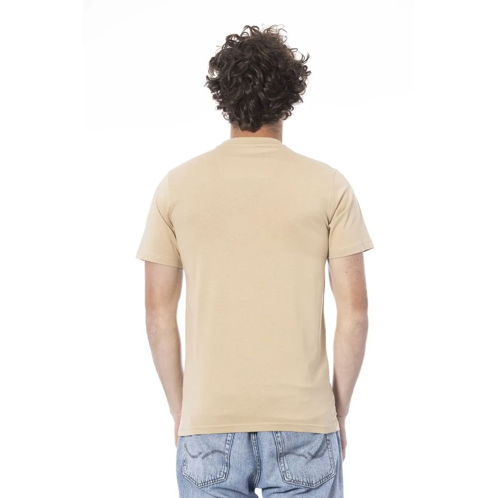 Cavalli Class Beige Cotton Men Men's T-Shirt