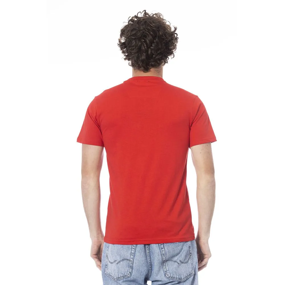 Cavalli Class Red Cotton Men Men's T-Shirt