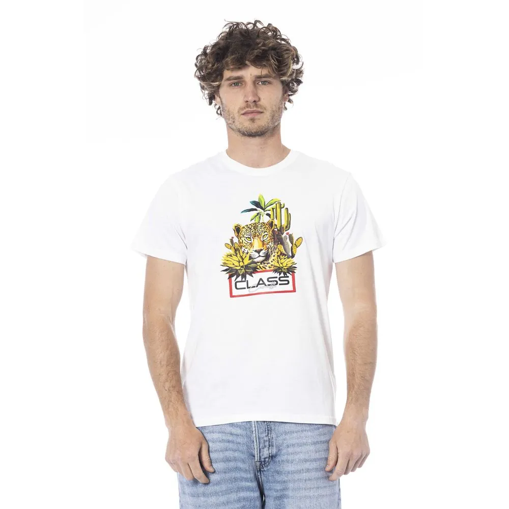 Cavalli Class White Cotton Men Men's T-Shirt