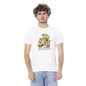 Cavalli Class White Cotton Men Men's T-Shirt