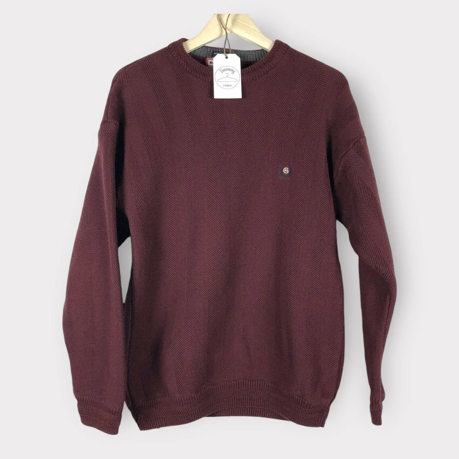 Chaps Ralph Lauren Mens Pullover Knit Sweater | Size M | Brown | Durable Knit | VGC