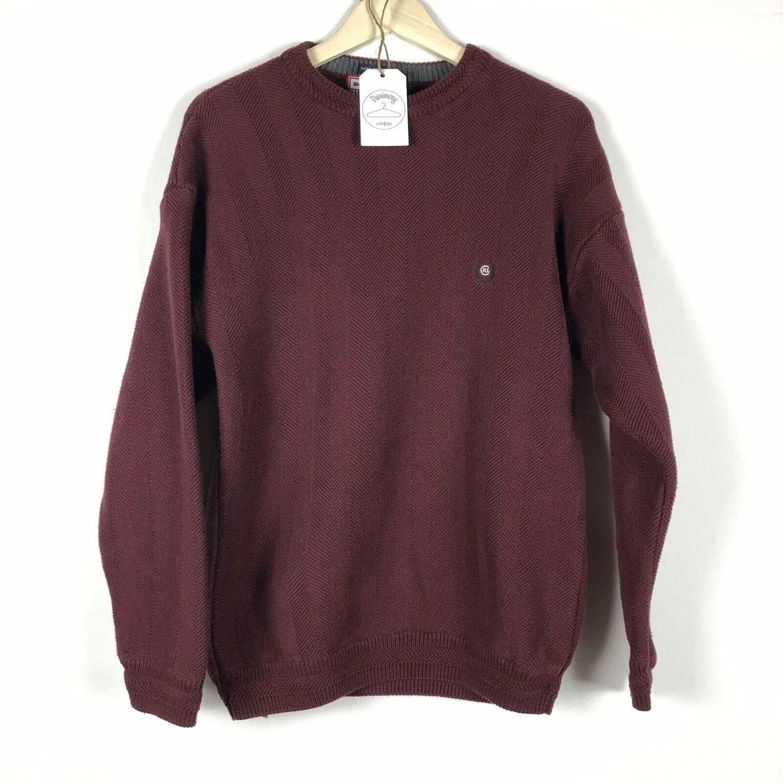 Chaps Ralph Lauren Mens Pullover Knit Sweater | Size M | Brown | Durable Knit | VGC