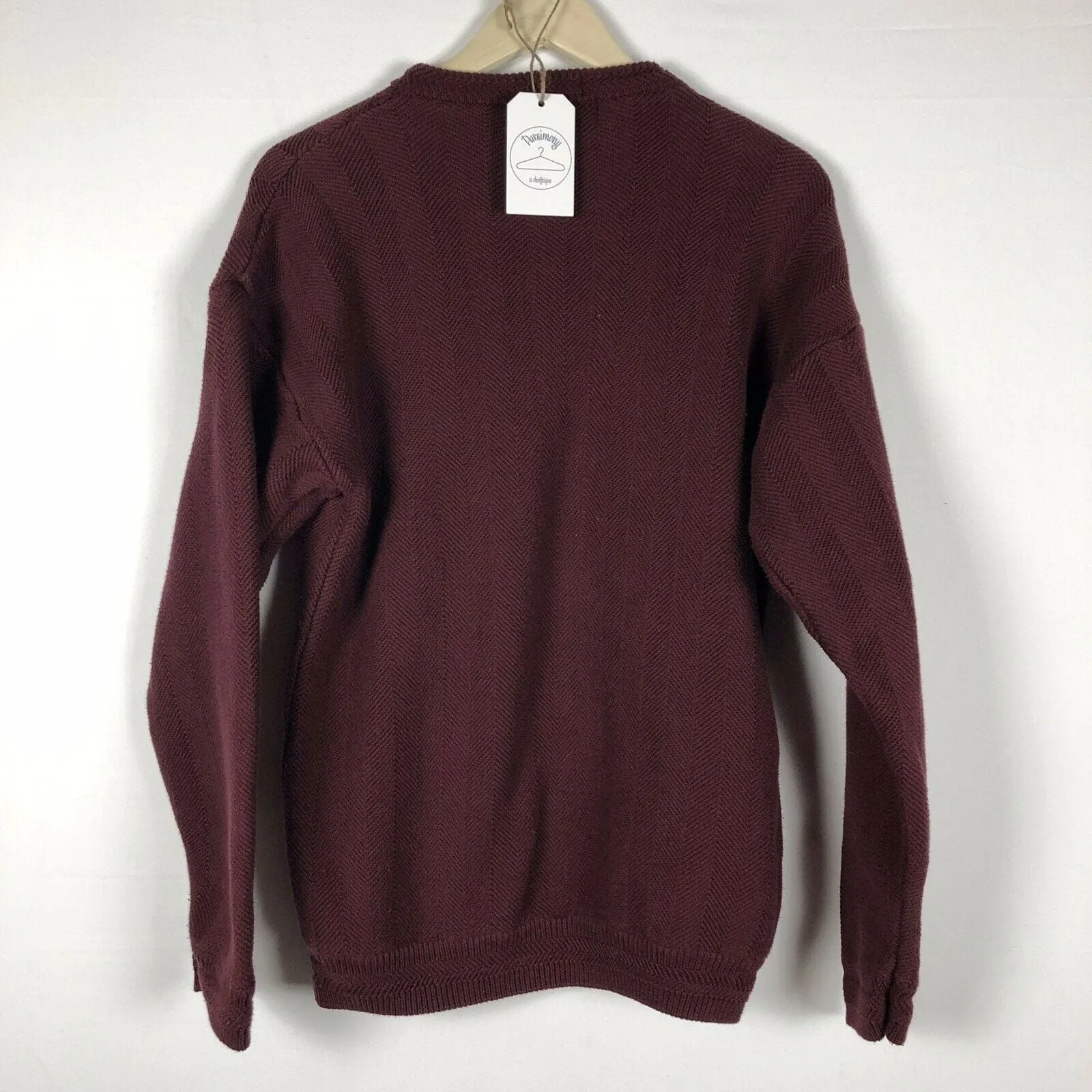 Chaps Ralph Lauren Mens Pullover Knit Sweater | Size M | Brown | Durable Knit | VGC
