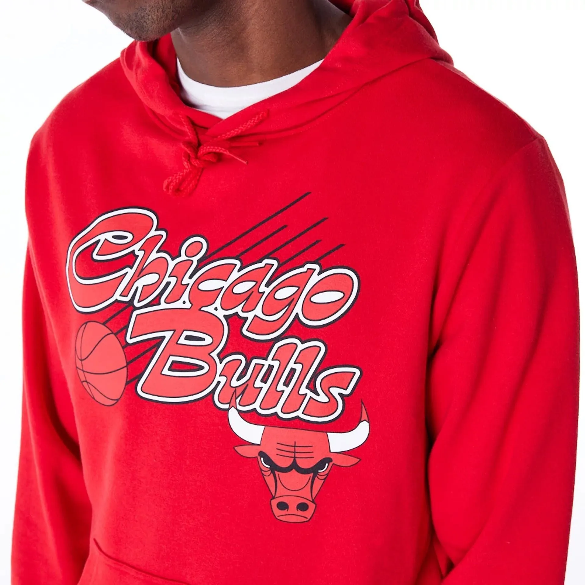 Chicago Bulls Script Red Pullover Hoodie