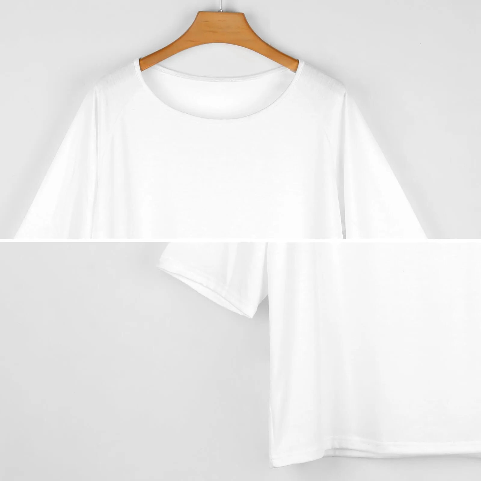 Custom Boyfriend Face Tie Dye Slouchy Shirt Off Shoulder Personalized Slouchy Scoop Neck Tee Women's Mid Sleeve Straight Neck T-shirt
