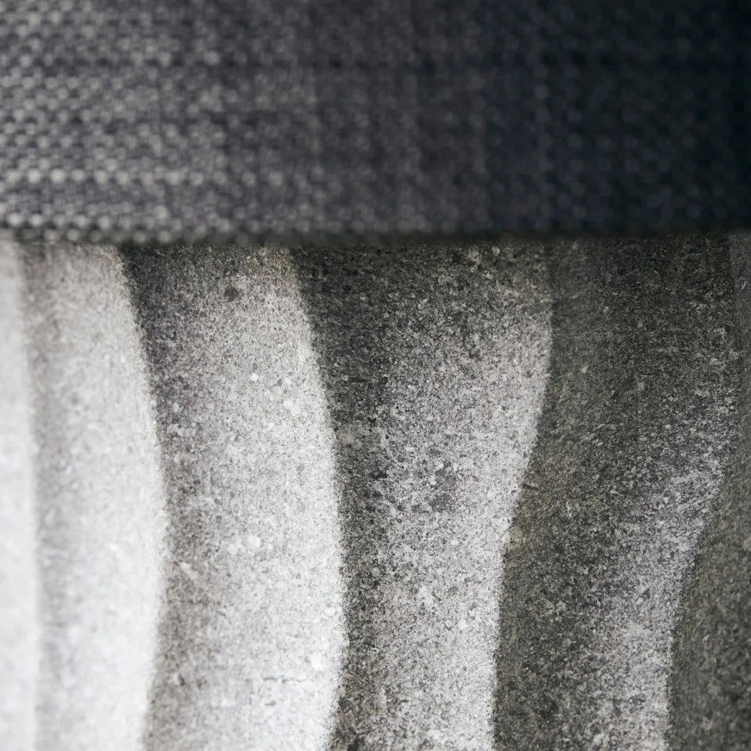 Dinky Cement Lamp with Linen Shade 32cm