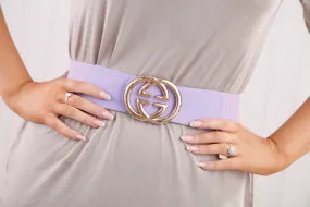 Double G belt Lilac