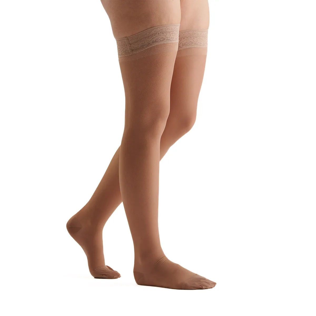EvoNation Everyday Sheer 15-20 mmHg Thigh High w/ Lace Top Band
