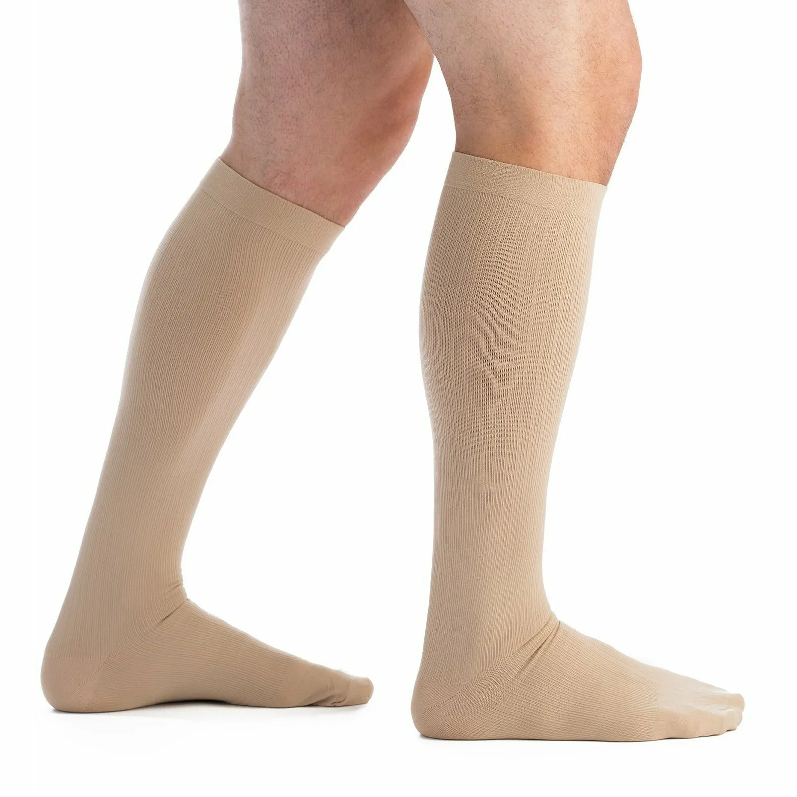 EvoNation Men's Classic Ribbed 15-20 mmHg Knee High