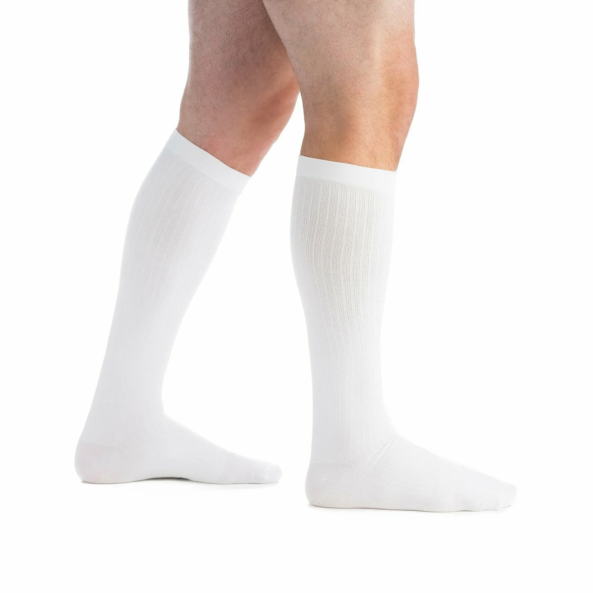EvoNation Men's Classic Ribbed 15-20 mmHg Knee High