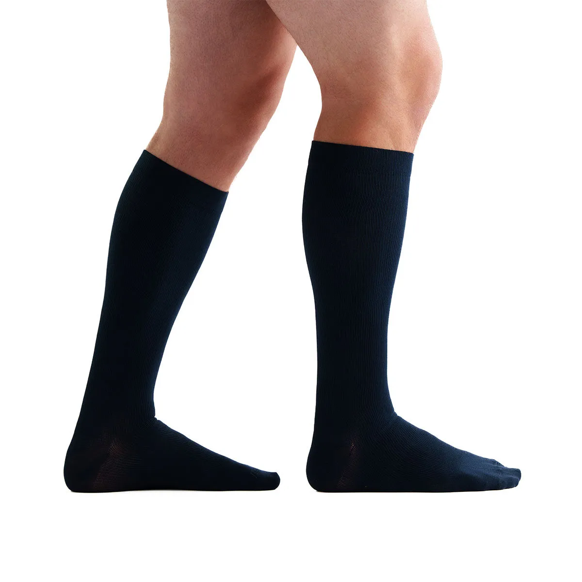 EvoNation Men's Classic Ribbed 15-20 mmHg Knee High