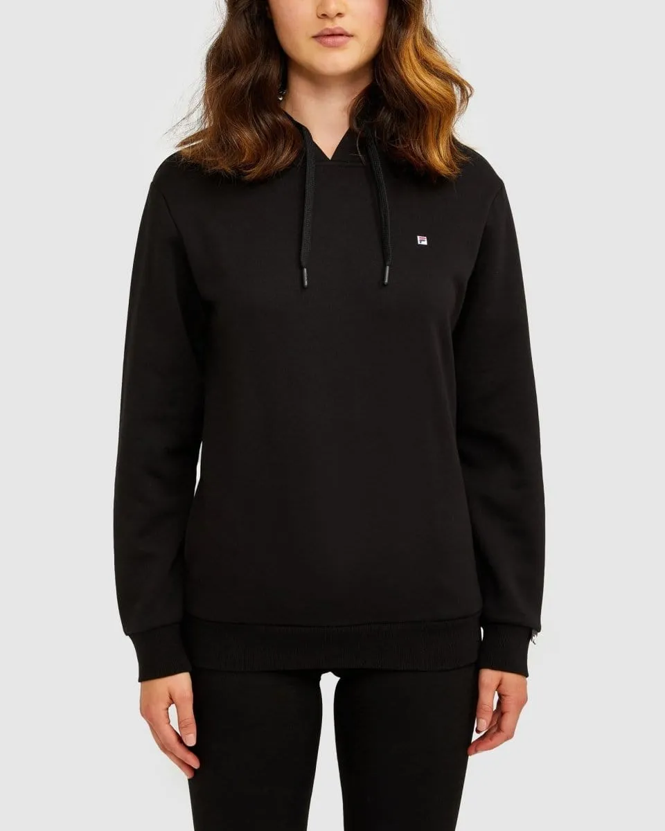 FILA UNISEX UNI BADGE BLACK HOODIE